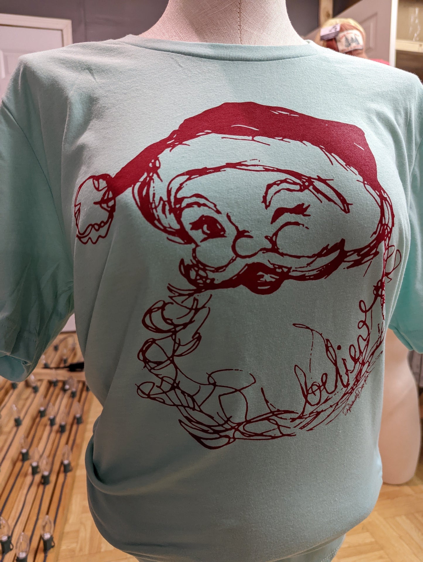 Mint Santa Tshirt