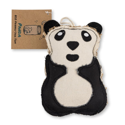 Canvas & Jute Panda-Shaped Dog Chew Toy – Durable, Safe and Non-Toxic