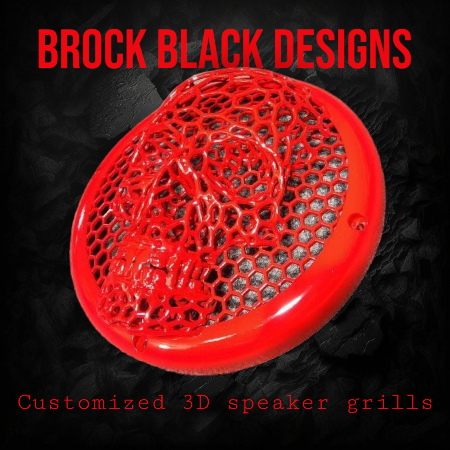 A set of bag webbed skull speakers grill covers