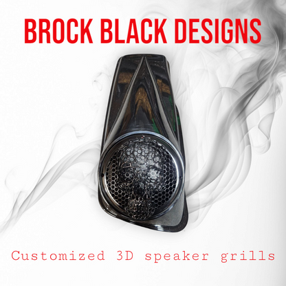 A set of bag webbed skull speakers grill covers