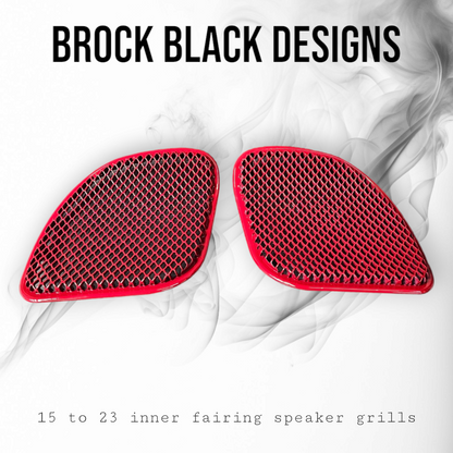 98-2024 Road Glide 3D dragon scales speakers grill covers set