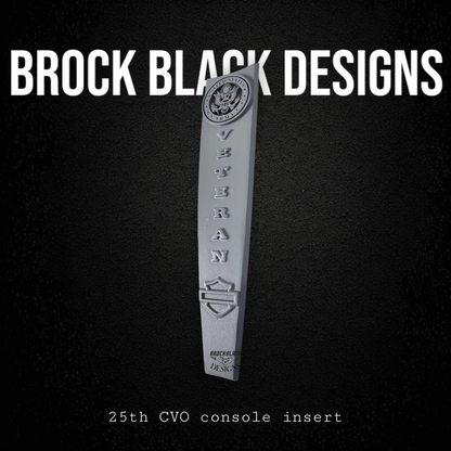25th CVO console insert 3D Army seal Veteran