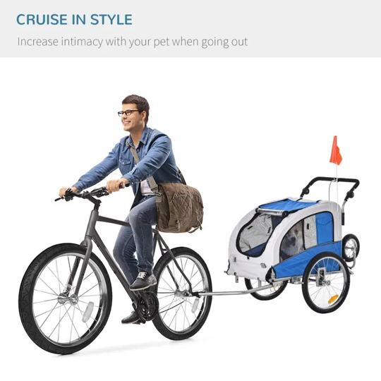 Elite II 2-In-1 Pet Dog Bike Trailer and Stroller