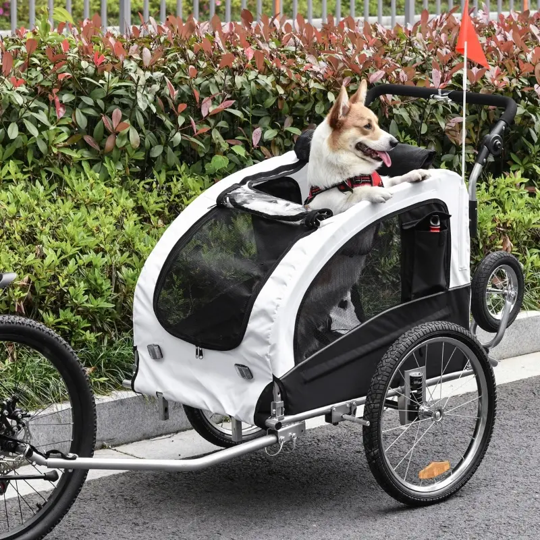 Elite II 2-In-1 Pet Dog Bike Trailer and Stroller