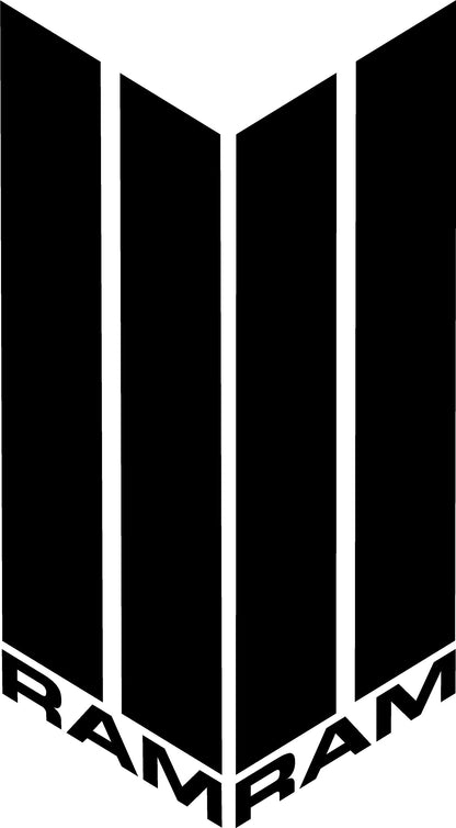 "RAM" Fender Slash Decals for 2009-2018 Dodge Ram 1500 (x2)