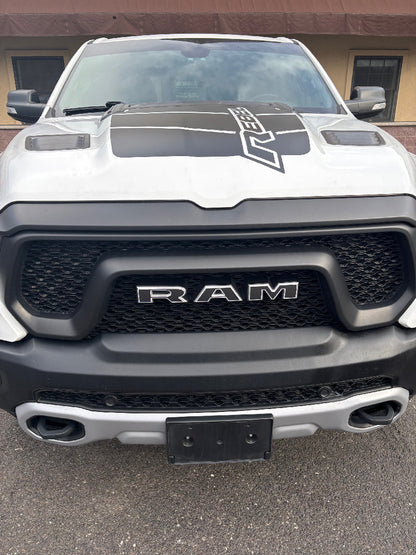 "Rebel" Hood Decal For The 2019-2025 Dodge Ram 1500