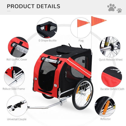 Bike Trailer Cargo Cart for Dogs and Pets - Jaico Online Shop