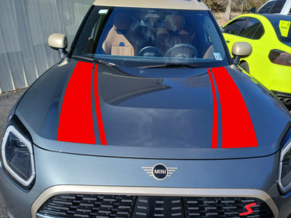 Hood Stripe Decals for 2025 Mini Cooper Sport
