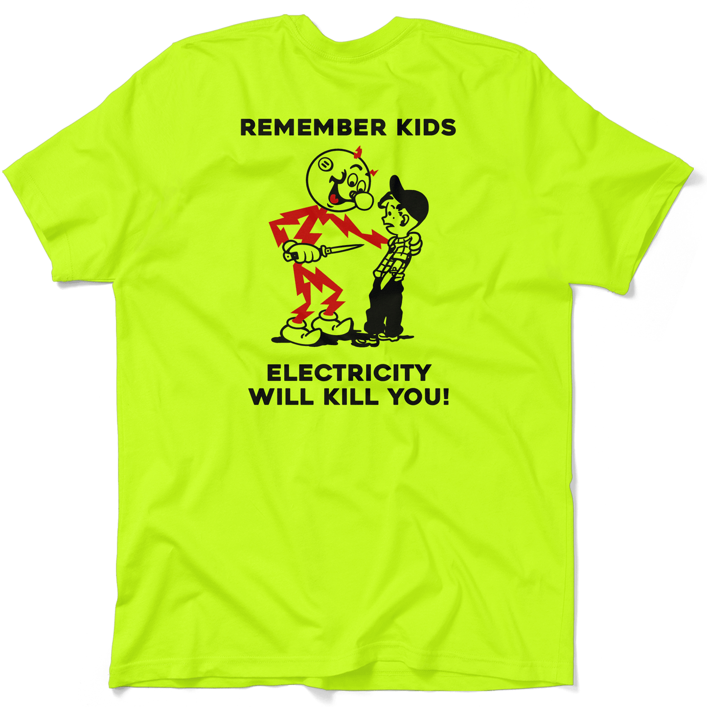Remember Kids - Safety Yellow Pocket T-Shirt