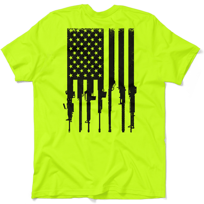 Rifle Flag - Safety Yellow T-Shirt