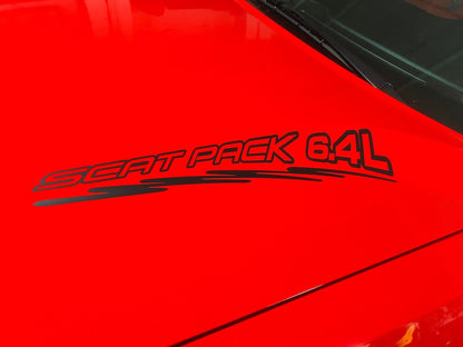 Scat Pack 6.4 Liter Hood Splash Decals for 2015-2024 Dodge Challenger/Charger (x2)