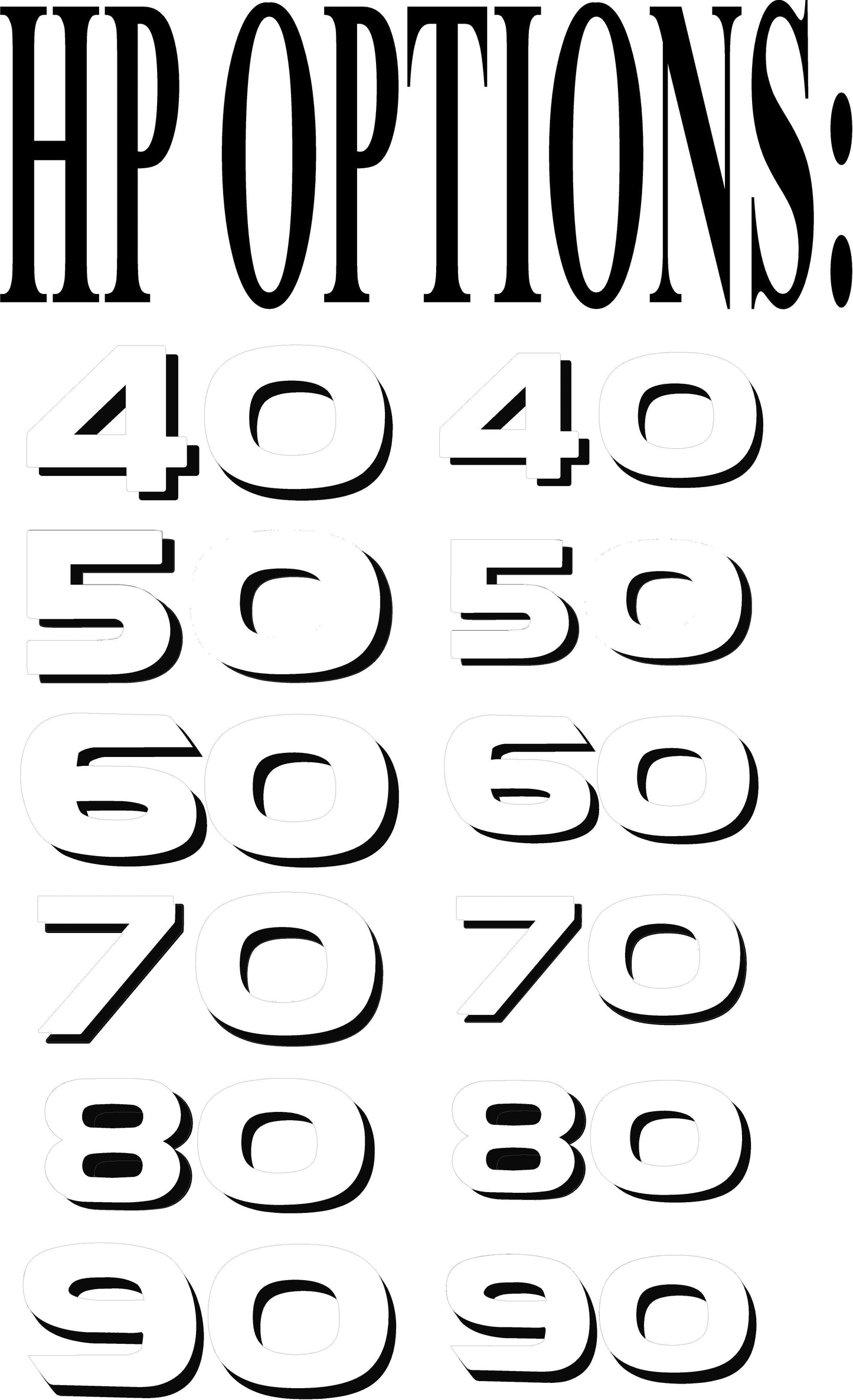 Replacement Decal Kit for Yamaha Outboard Motor (40-90HP)