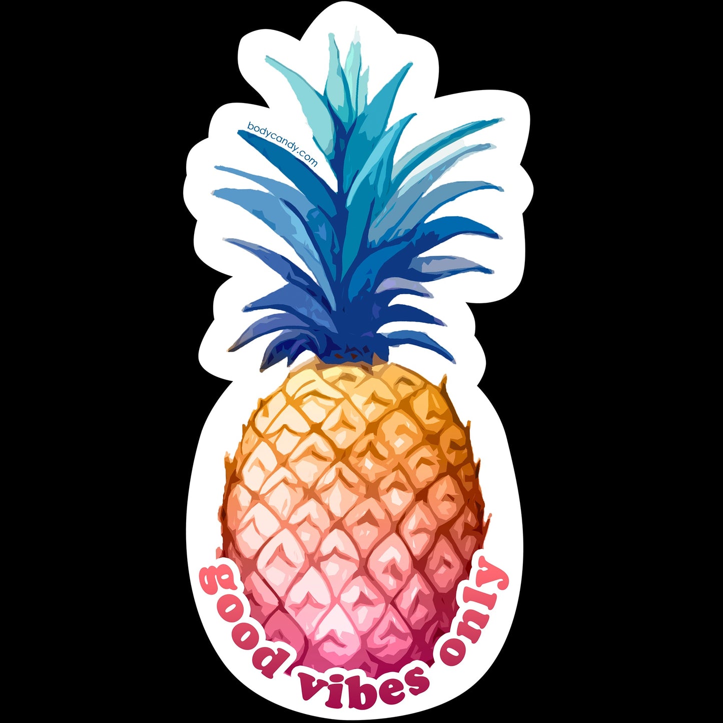 Body Candy Good Vibes Only Pineapple Sticker