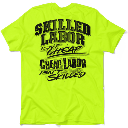 Skilled Labor - Safety Yellow Pocket T-Shirt