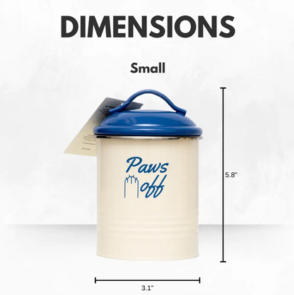 Country Living Set of 3 Pet Treat Canisters, Dog Treat Storage – French Blue Lid