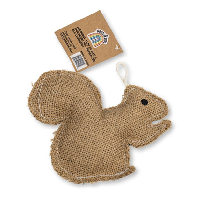 Rustic Jute Squirrel Dog Chew Toy – Non-Toxic & Safe, Soft & Gentle