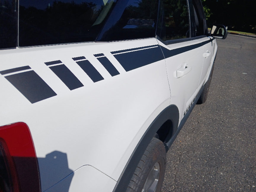 Strobe Side Stripe Decals for 2021-2025 Ford Bronco Sport (x4)