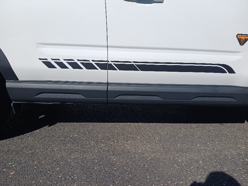 Strobe Side Stripe Decals for 2021-2025 Ford Bronco Sport (x4)