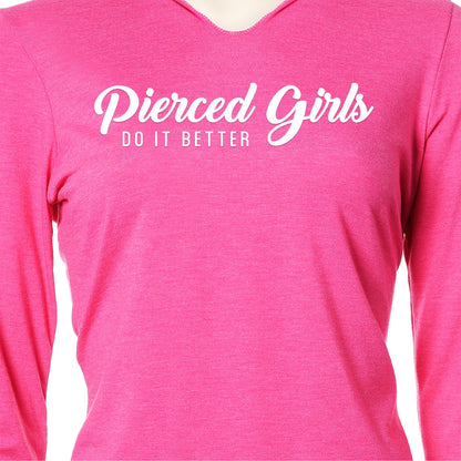 Pierced Girls Do It Better Tapered Long Sleeve Hoodie