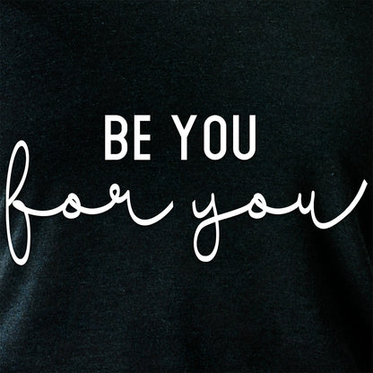 Be You, For You Black Tapered Long Sleeve Hoodie