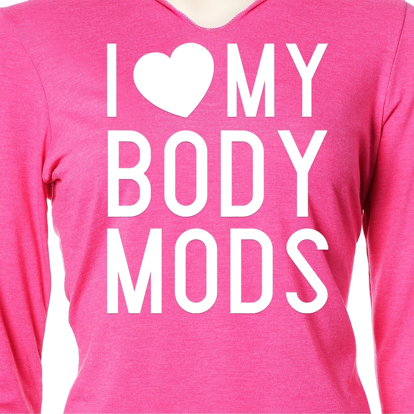 I Love My Body Mods Tapered Long Sleeve Hoodie