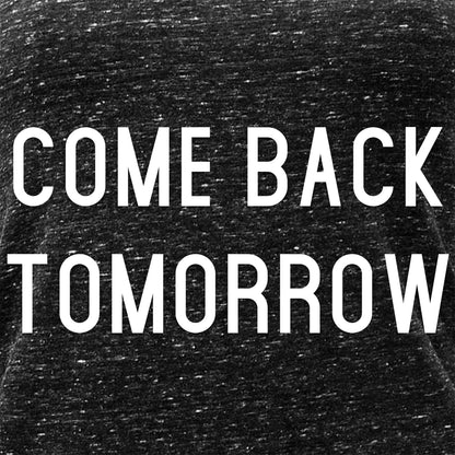 Come Back Tomorrow Black Gray Cosmic Twist Back Tank Top