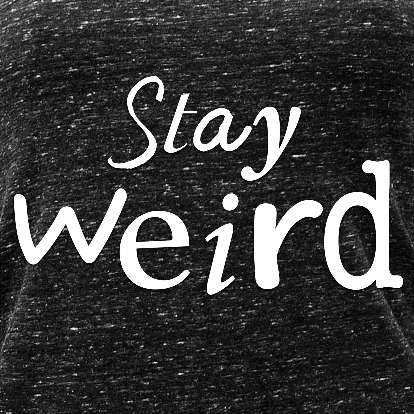 Stay Weird Black Gray Cosmic Twist Back Tank Top