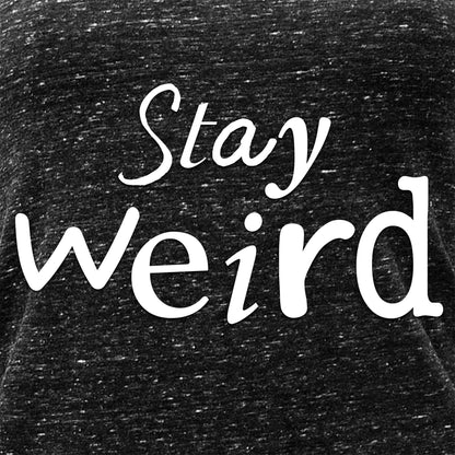 Stay Weird Black Gray Cosmic Twist Back Tank Top