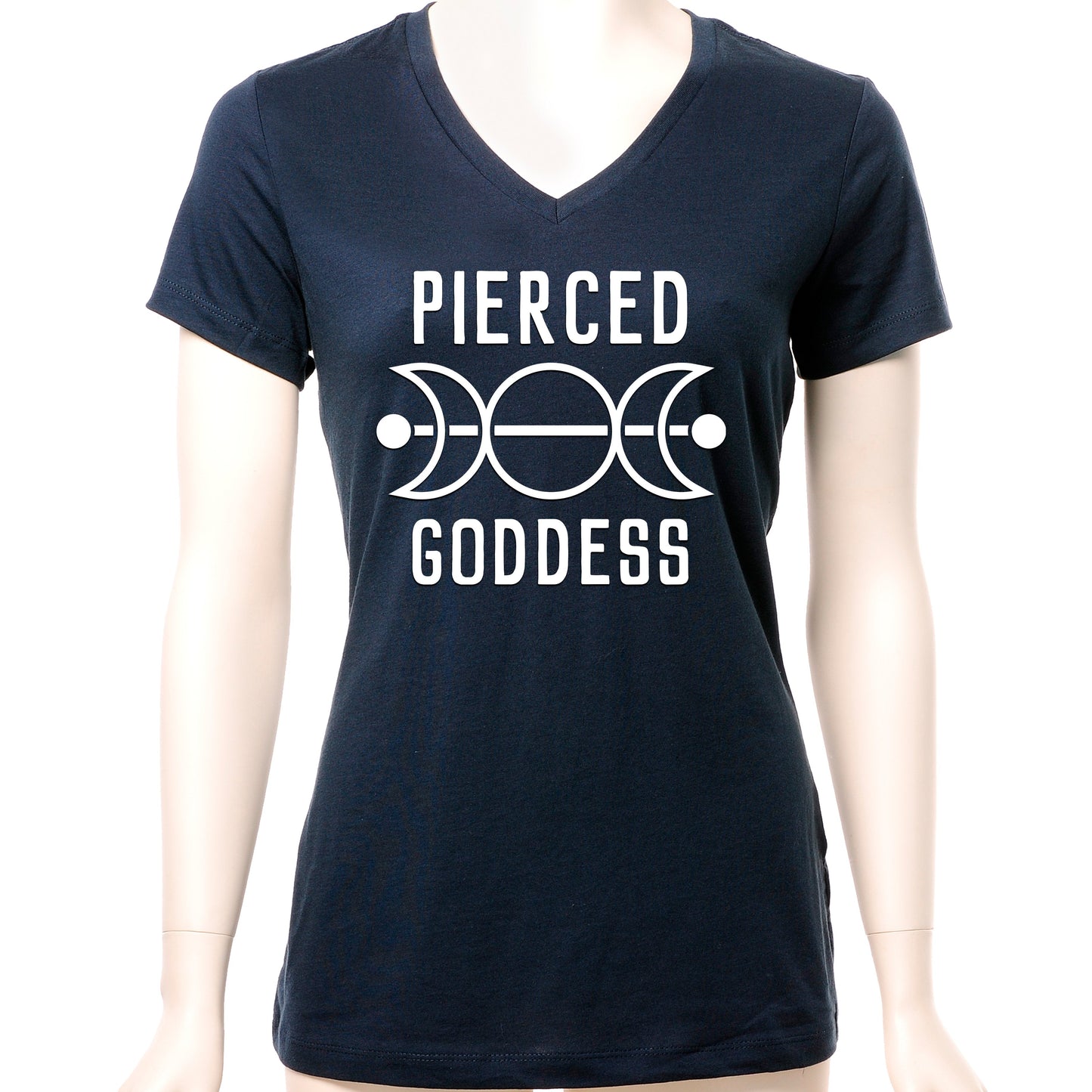 Pierced Goddess Tapered V-Neck Tee Shirt