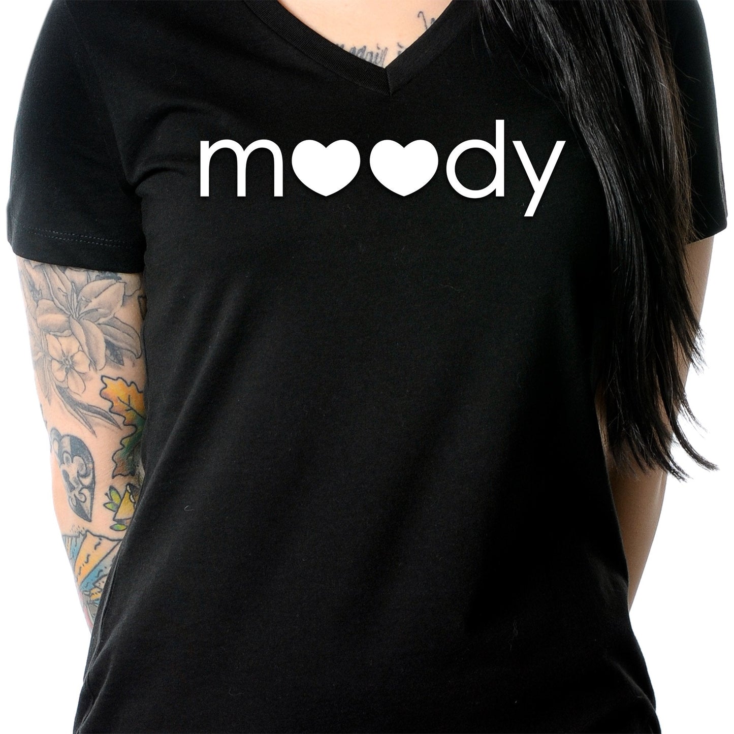 Moody Tapered V-Neck Tee Shirt