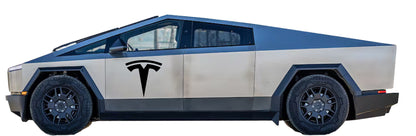 Tesla "T" Door Decals For The 2023-2026 Tesla Cybertruck (x2)