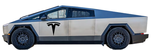 Tesla "T" Door Decals For The 2023-2026 Tesla Cybertruck (x2)