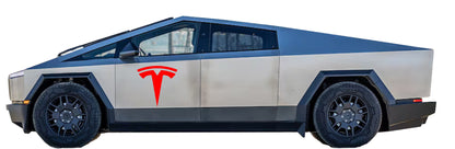Tesla "T" Door Decals For The 2023-2026 Tesla Cybertruck (x2)