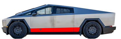 Tesla "T" Rocker Stripe Decals For The 2023-2026 Tesla Cybertruck (x2)