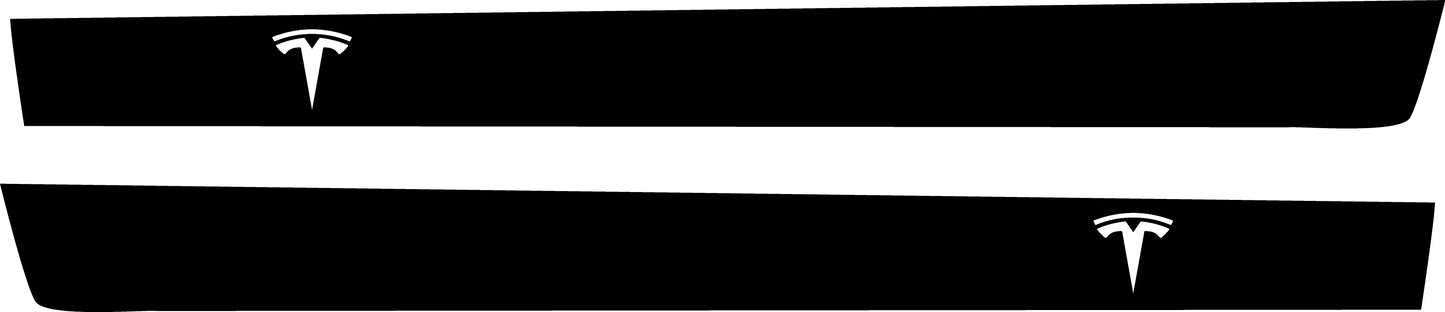 Tesla "T" Rocker Stripe Decals For The 2023-2026 Tesla Cybertruck (x2)
