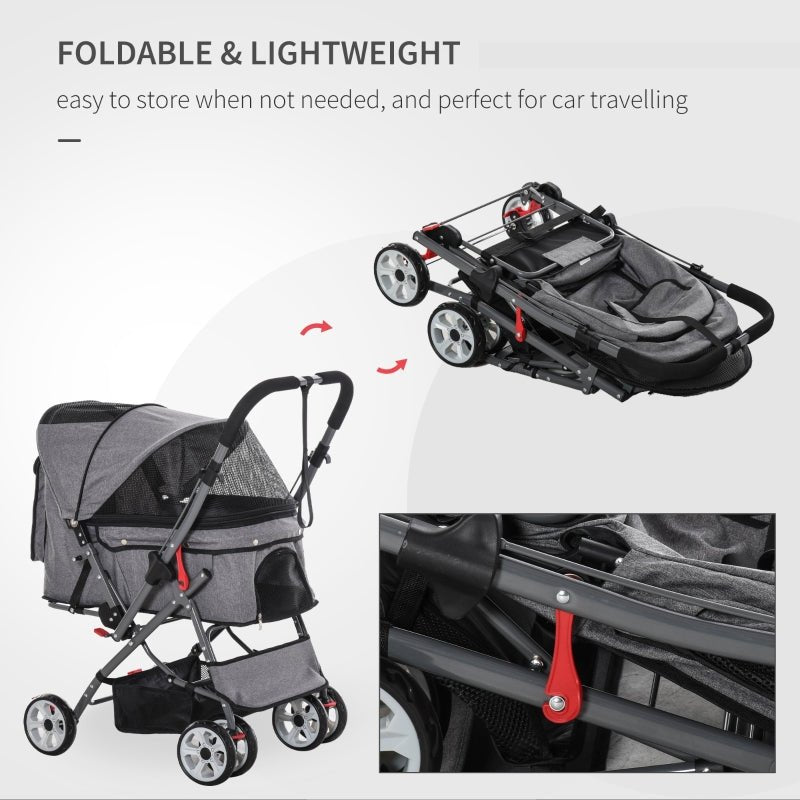 Pet Foldable Travel Carriage Stroller with Reversible Handle - Jaico Online Shop