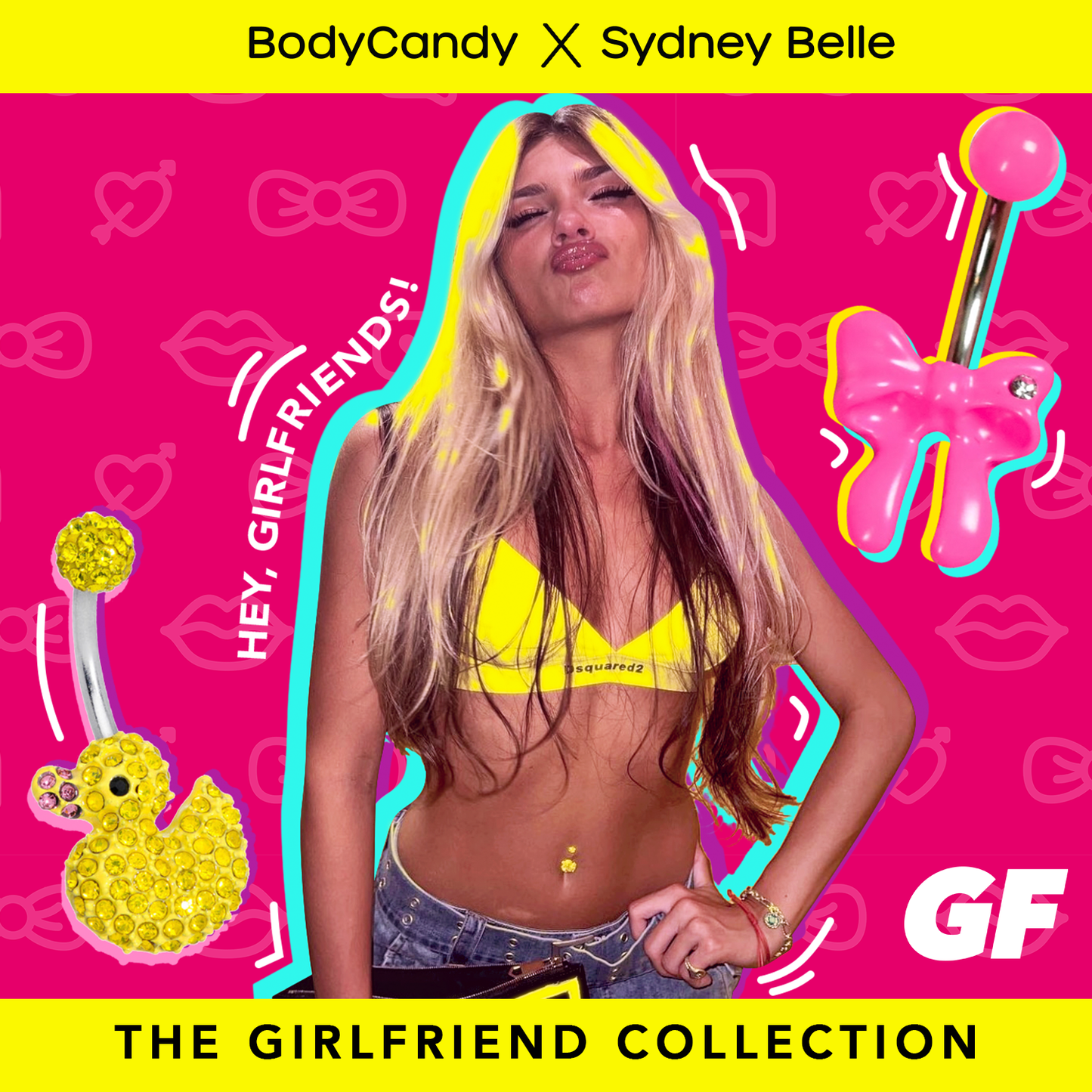 Sydney Belle Girlfriend Collection Pretty Pink Bow Belly Ring