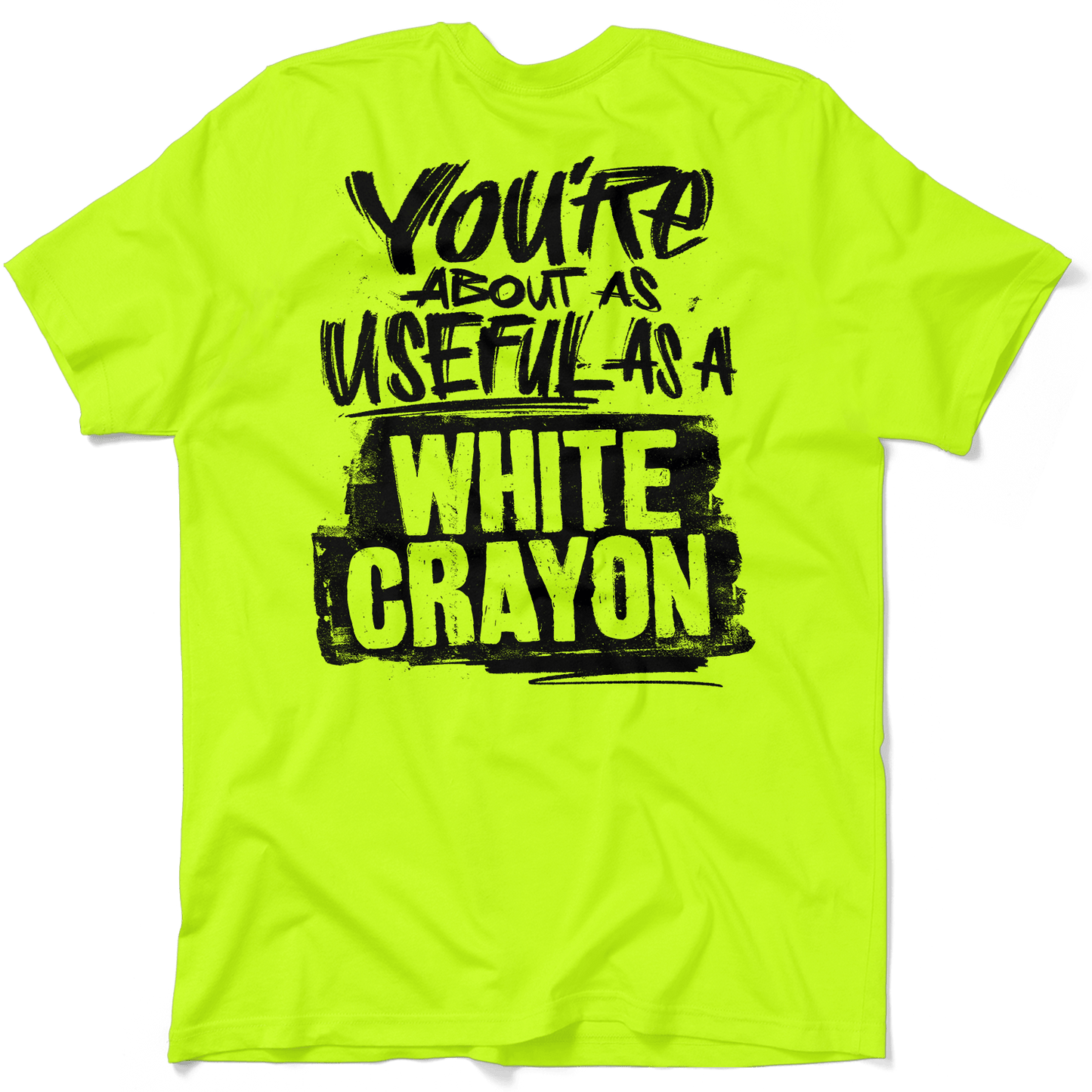 White Crayon - Safety Yellow Pocket T-Shirt