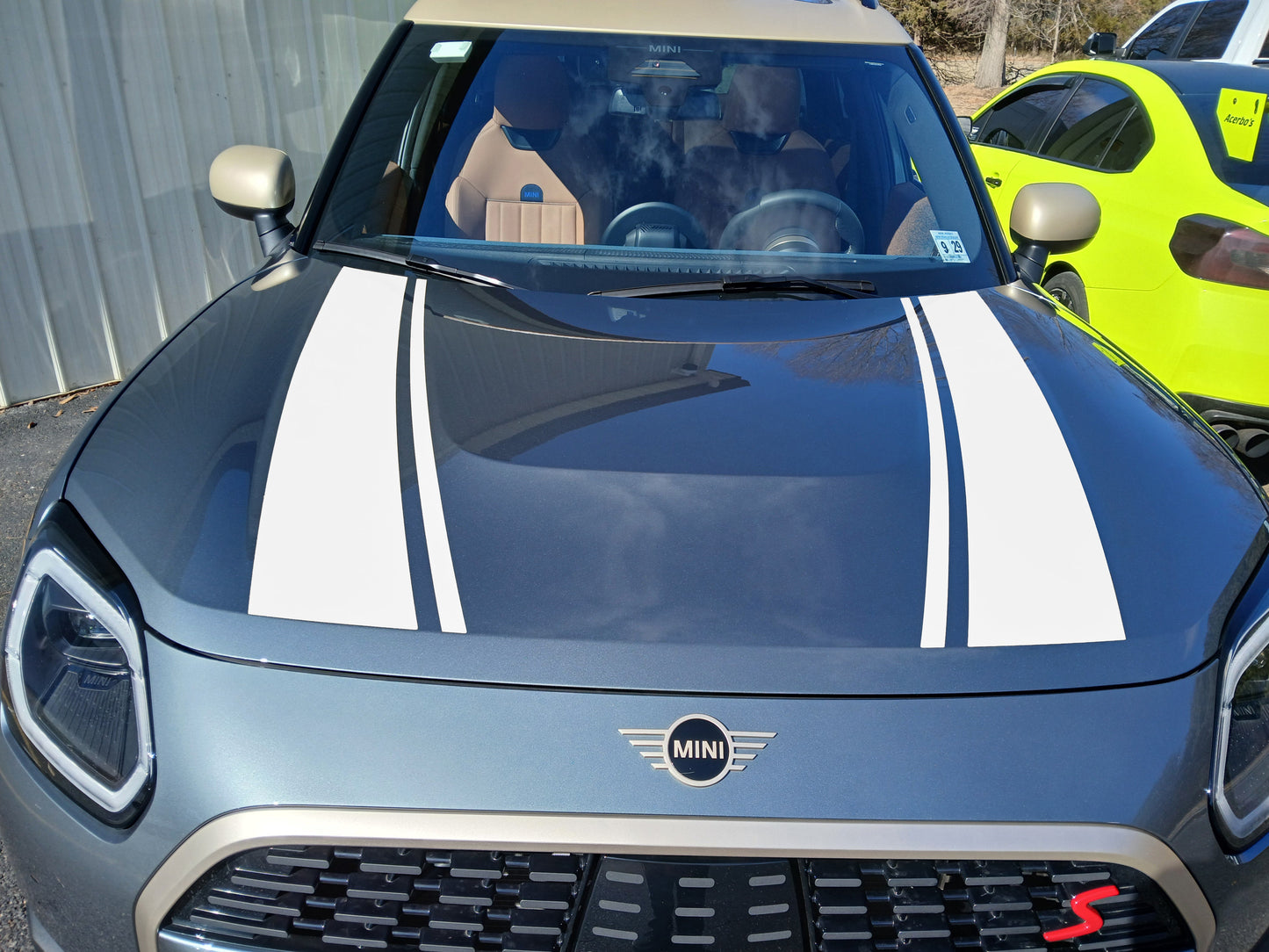 Hood Stripe Decals for 2025 Mini Cooper Sport