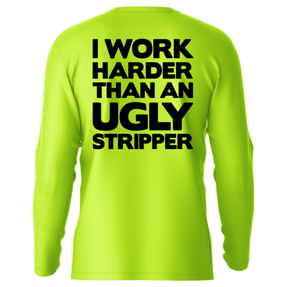 Work Harder - Hi-Visibility UPF 50 Long Sleeve Sun Shirt
