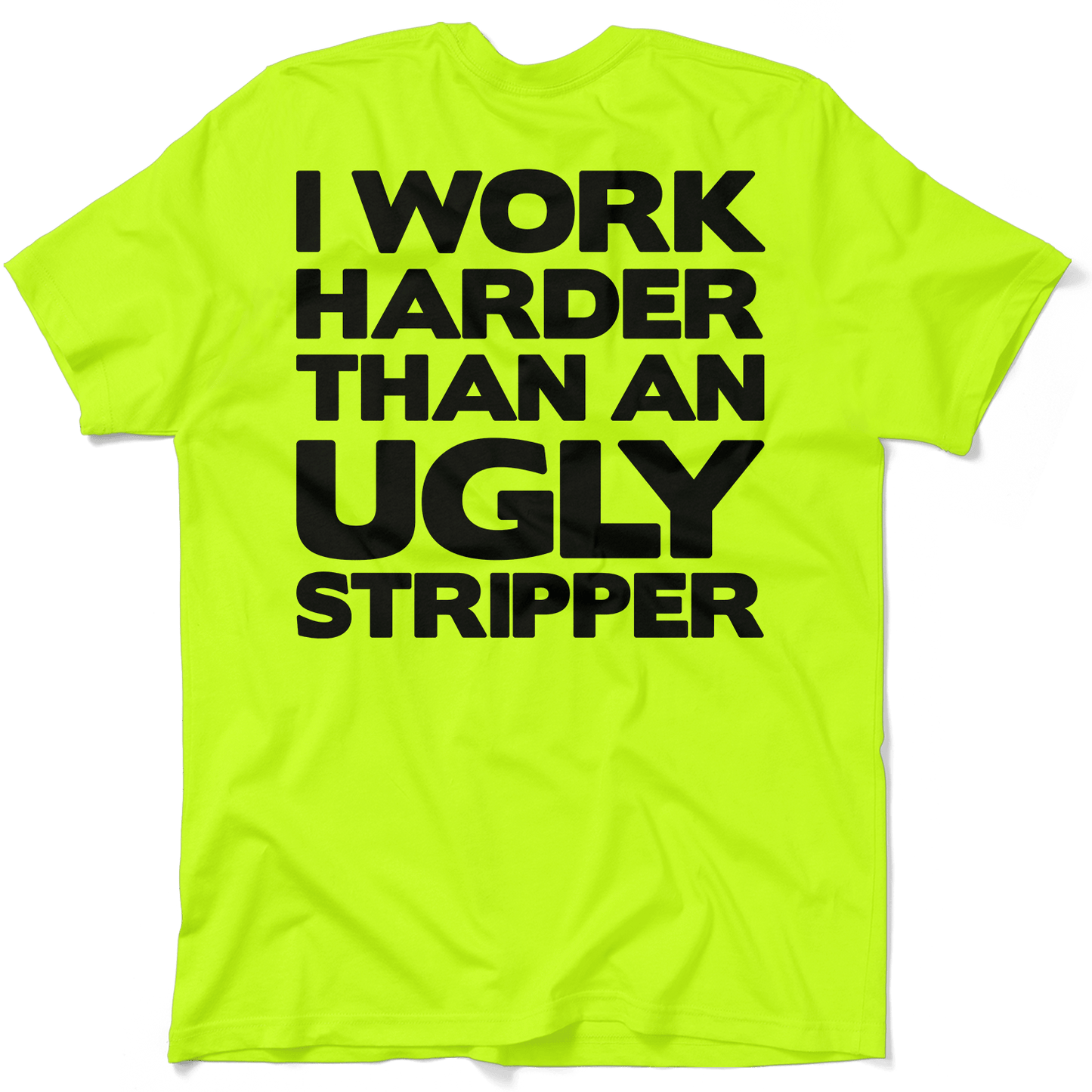 Work Harder - Safety Yellow Pocket T-Shirt