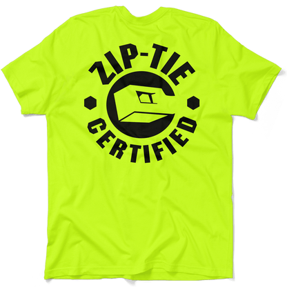 Zip Tie - Safety Yellow Pocket T-Shirt