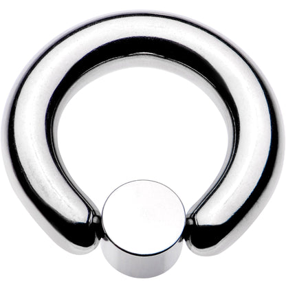 4G 9/16 White Faux Opal 7mm Disc BCR Captive Ring