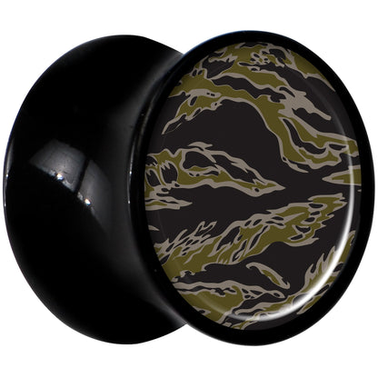 Black Acrylic Tiger Camo Print Saddle Plug Set 00G