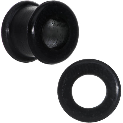 00G Flexible Black Silicone Double Flare Tunnel Plug Set