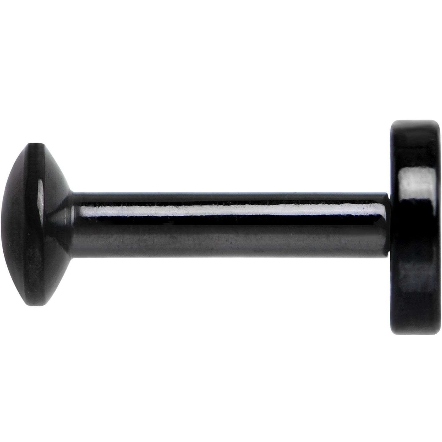 1/4 Black IP 4mm Circle Internal Thread Daith Cartilage Tragus