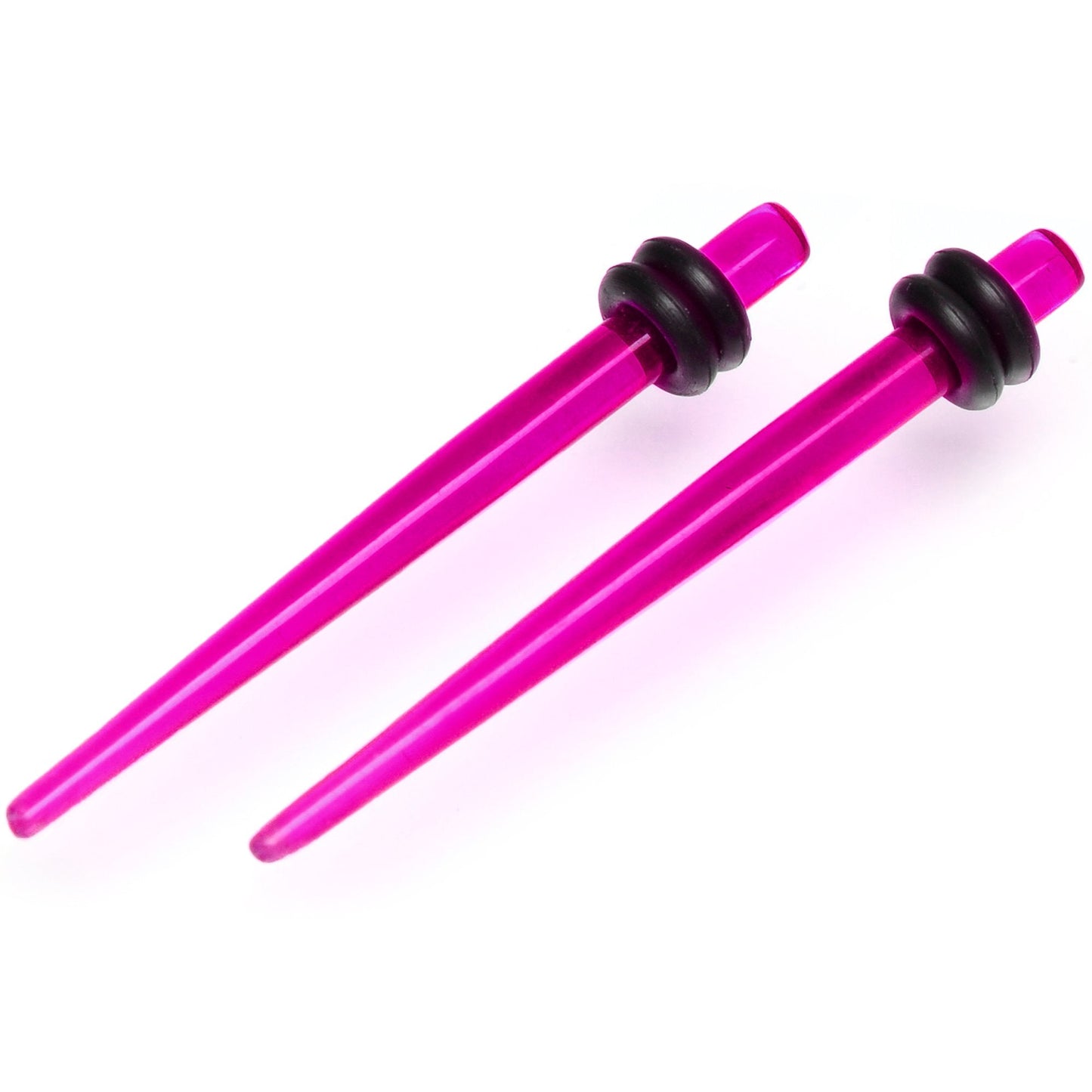 14 to 00G Fuchsia Acrylic Straight Taper Set 18 Piece Stretching Kit