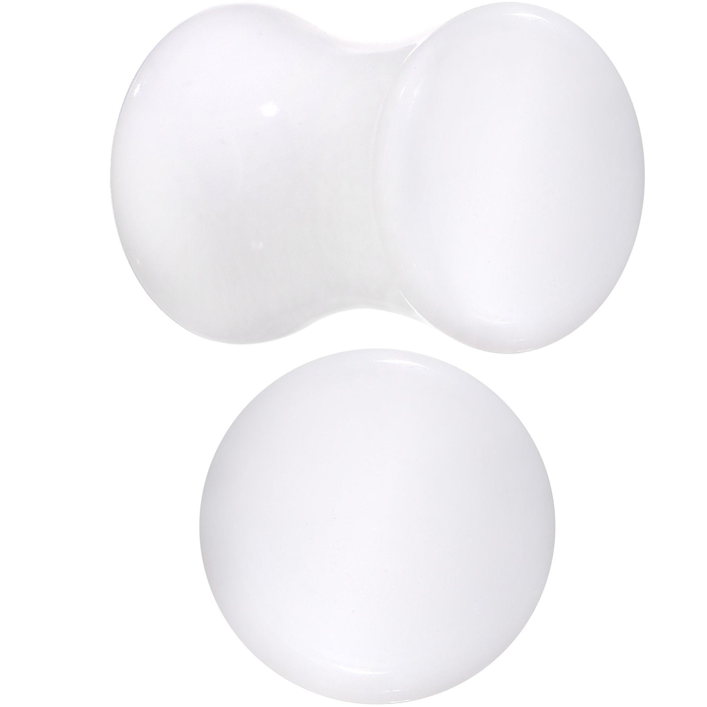 White UV Acrylic Saddle Plug Set 4mm to 25mm