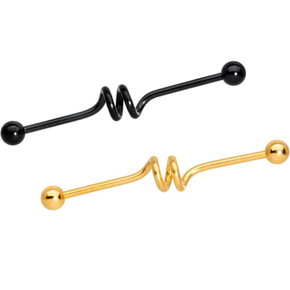 14G Multi Color Spiral Industrial Project Bar Set of 5 40mm