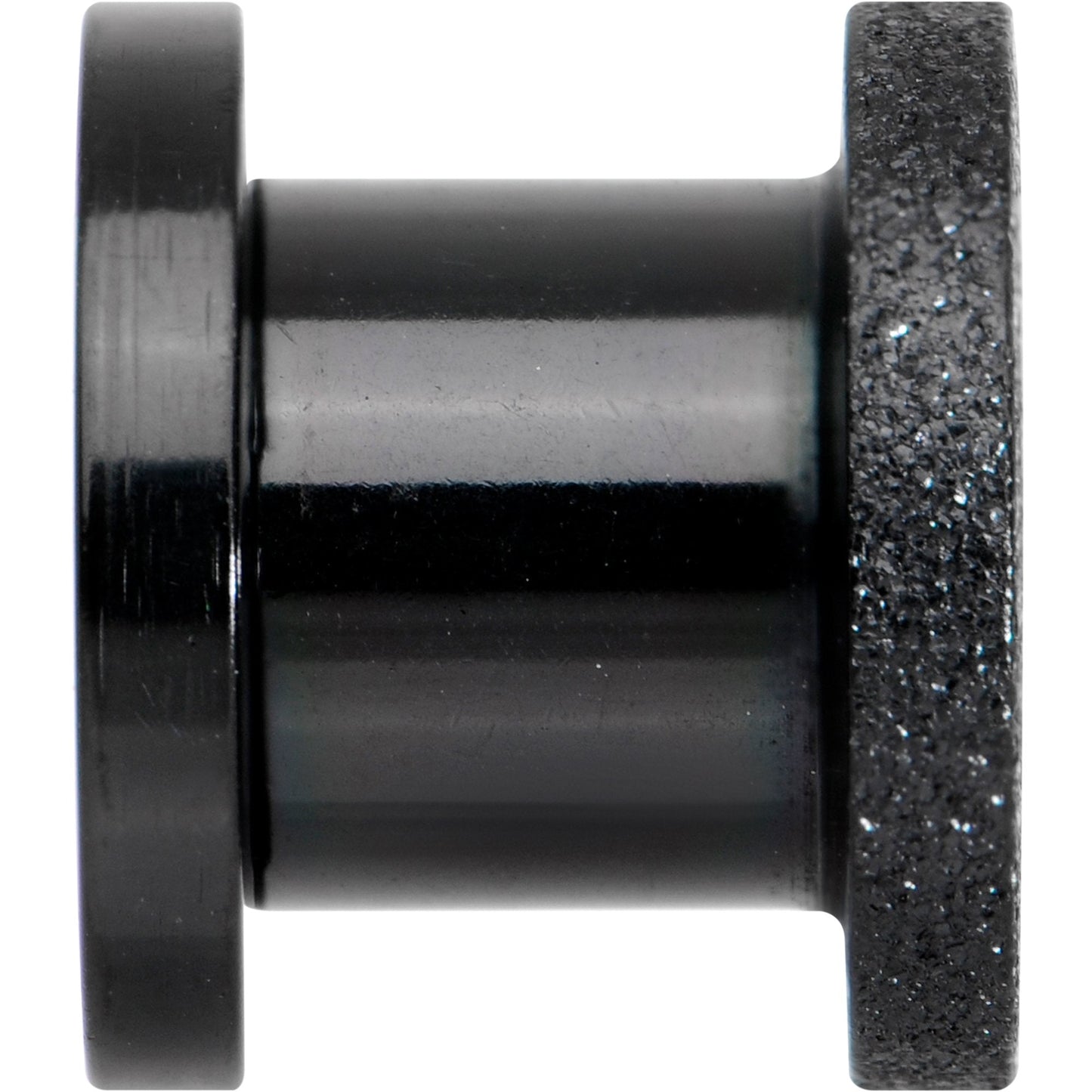 Black PVD Sandblasted Screw Fit Tunnel Plug Set 5mm to 16mm